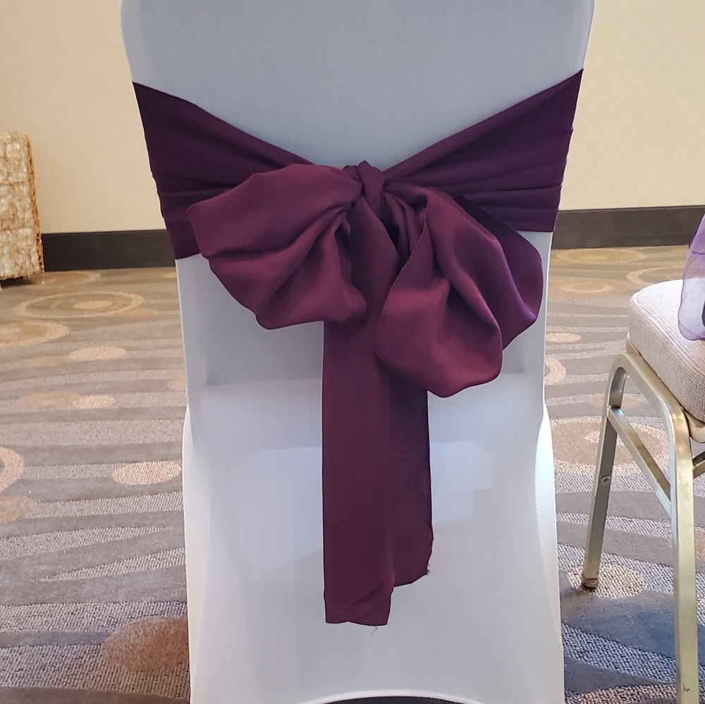 Eggplant Chair Sashes/ table runners